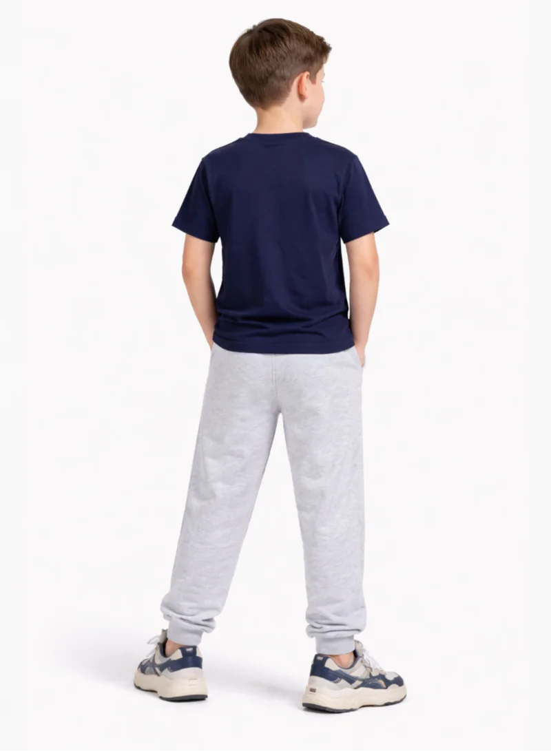 Victor And Jane  Boys Yachting Printed T-Shirt & Grey Terry Joggers Set for Men | Best Price UAE